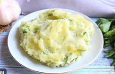 Пюре с чесноком и укропом